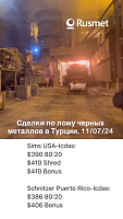 Последние сделки по лому в Турции