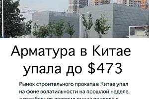 Арматура в Китае упала до $473